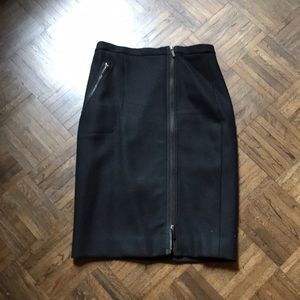 Black number 2 pencil skirt with zipper detail